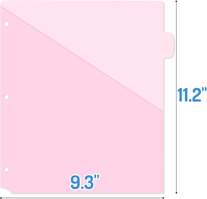 Forvencer 16 Count Dividers with Two Pockets, 8 tab Binder Dividers for 3 Ring Binder Organizer, Binder Divider with Tabs for School Office and Home Organization, Multicolor, 2 Sets