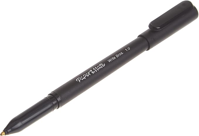 Paper Mate Ballpoint Pens Write Bros. Black Ink Pens Medium Point (1.0mm) 60 Count