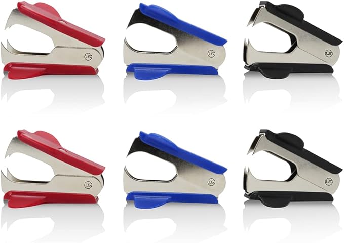 Staple Remover 6 Pack Staple Puller Pinch Jaw Style Staple Remover Tool, Stapler Removers
