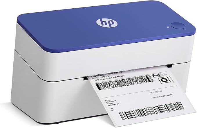 HP Work Solutions Compact Shipping 4x6 Thermal Label Printer KE100 Easy-to-use, High-Speed Printer for Home Office Supports PC & Mac