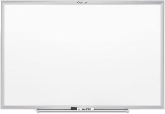 Quartet Magnetic Dry Erase White Board, 60"W x 36"HWhiteboard, Nano-Clean Surface Resists Ink Stains, Silver Aluminum Frame (SM535)