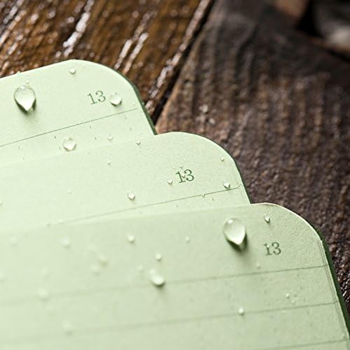 Rite in the Rain Weatherproof Mini Stapled Notebook, 3.25" x 4.625", Green Cover, Universal Pattern, 3 Pack (No. 971FX-M)