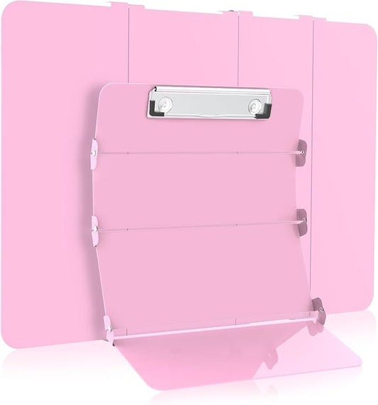 Nursing Clipboard Foldable Edition Aluminum 4 Layers Pocket Size Size Pen Clip Pocketfor Nurses Students School Doctor- Pink Without Cheat Sheets