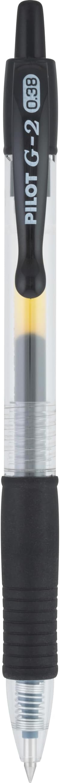 Pilot, G2 Premium Gel Roller Pens, Ultra Fine Point Gel Pens 0.38 mm, Pack of 12, Black