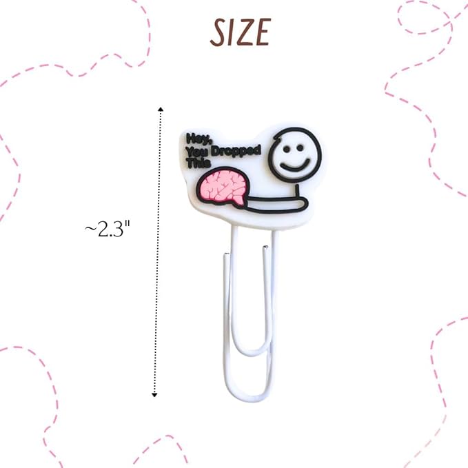 9PC Fun Paperclips Funny Paper Clips Binder Bookmarks Holder Cute Cool Cute Decorative Weird Kawaii Novelty Colorful Unique Office Supply Work Supplies for Adults Teachers Coworkers Accessories Gifts