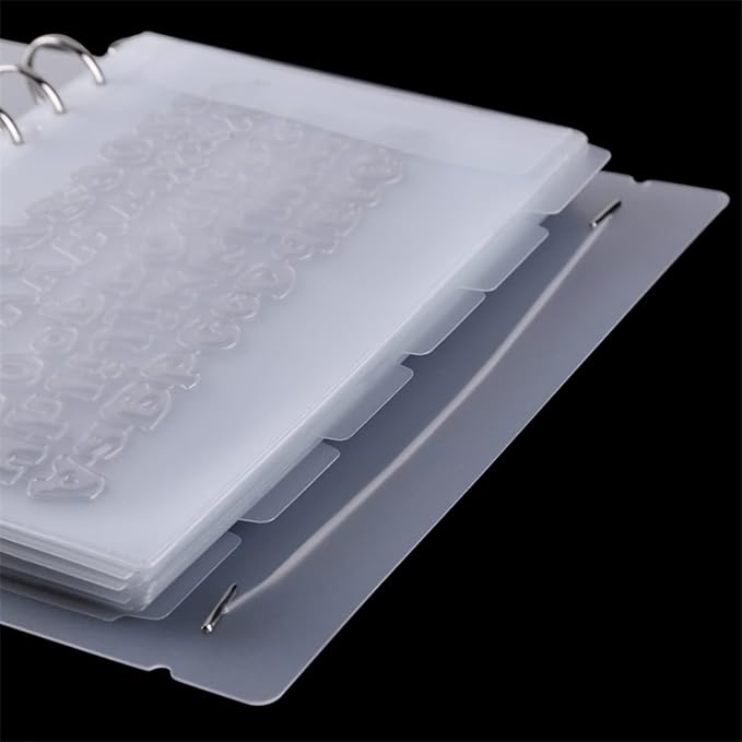 BAOFALI 11PCS A5 Size Dividers for 6 Ring Binder,with Reinforced Edge and 20Tabs,Paper Index Divider Category Page Tab Indexing Cards Die and Stamp Storage Folder