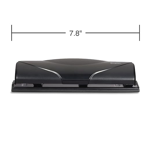 Staples Mini 3-Hole Punch, 6 Sheet Capacity, Black, 3/Pack (ST21419/21419VS)