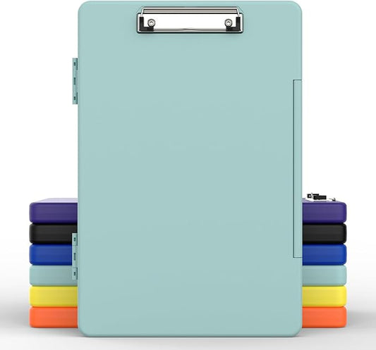 Legal Size Clipboard with Storage, High Capacity 8.5 x 14 Clip Board for Lawers, Folio & Side-Opening, Size 15 x 10 x 1.2 in, Green