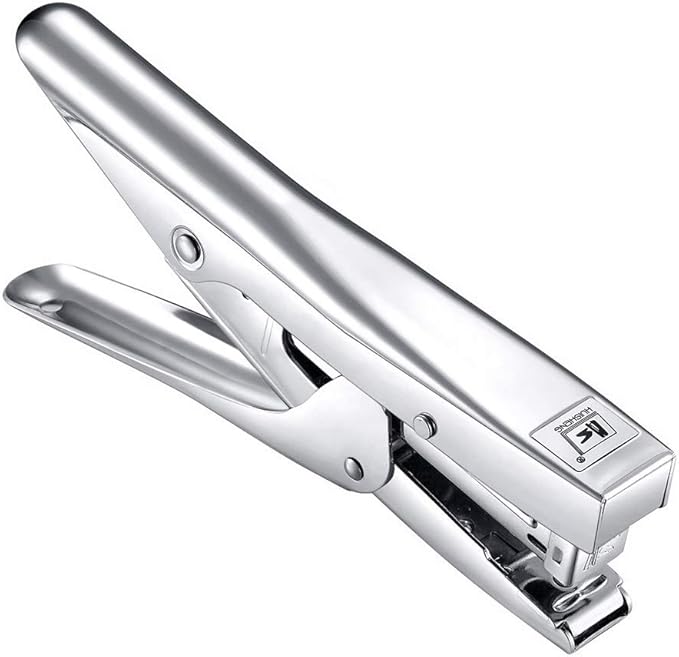 ONDY Plier Stapler Heavy Duty Office Hand Held 20-Sheet Papers Stapling Machine With 1000 Staples and Remover Tool, Silver