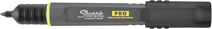 Sharpie Pro Permanent Markers, Fine Point, Assorted Colors, 4 Count - Built Jobsite Tough, Durable, Rugged, Anti-Roll