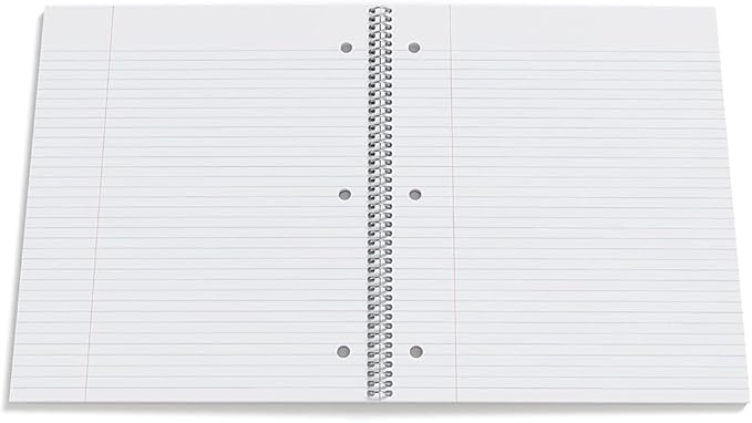 STAPLES Accel 1‑Subject Notebook, 8.5” x 11”, College Ruled, 100 Sheets, Purple