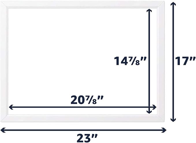 Quartet Magnetic Dry Erase White Board, 17" x 23" Whiteboard, White Frame (MDW1723W-AZS)