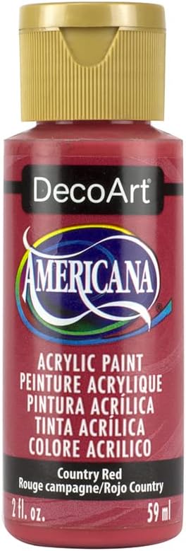 DecoArt Americana Acrylic Paint, 2-Ounce, Country Red