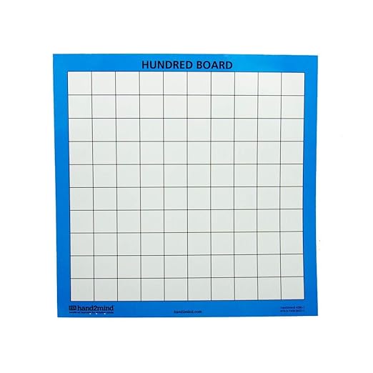 hand2mind 4290 Laminated Hundred Boards (Pack of 10)