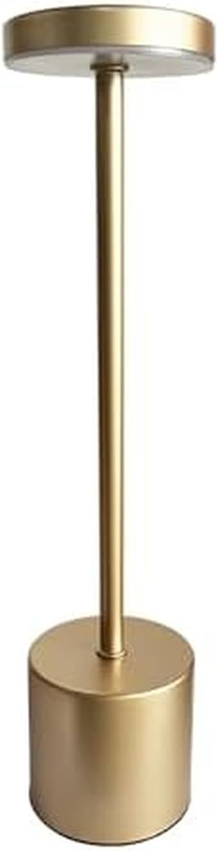 Mikasa 13.3 Inch LED Rechargeable Lamp with Touch Control - Cordless Table Lamp with Stepless Dimming, 3 Color Temperature Modes, 54 LED Lights, 48-Hour Battery Life, Gold Finish Desk Lamp