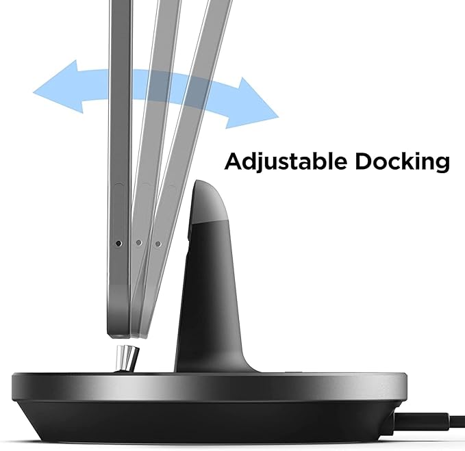 Encased iPhone Charger Dock, Fast Charge Desktop Charging Stand (case Compatible) DockMate² MFI Certified Lightning Charger (Fully Adjustable Design)