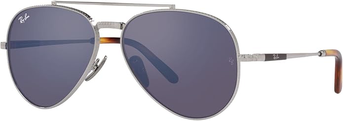 Ray-Ban Unisex Rb8225 Aviator Titanium Aviator Sunglasses