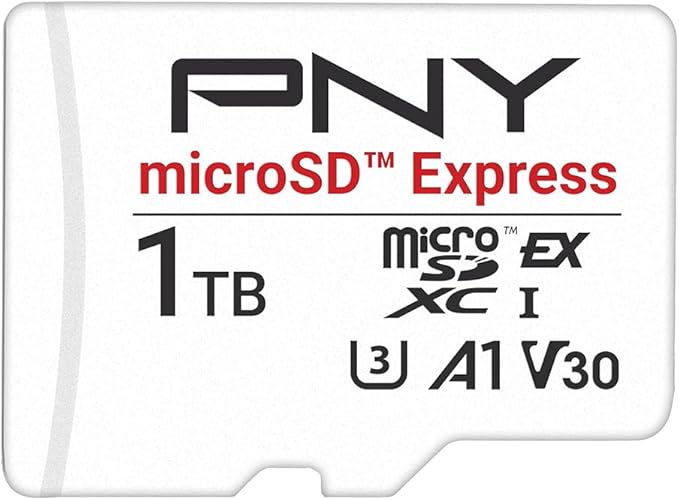 PNY microSD™ Express 1TB UHS-I U3 V30 A1 microSDXC Flash Memory Card, up to 890 Read & up to 850 Write, Ideal for microSD Express Compatible Devices Like Nintendo Switch 2