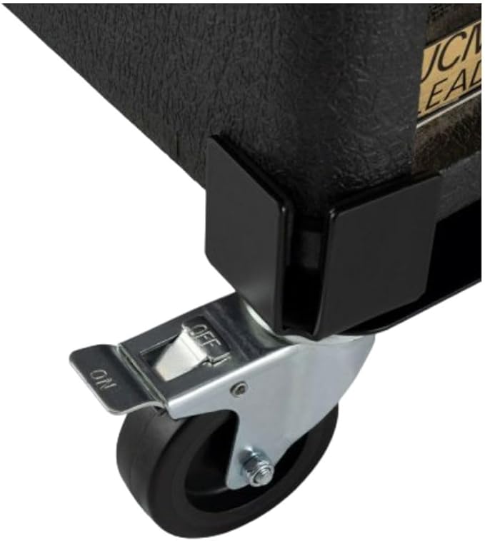 On-Stage AG5000 Amp Glider (Installation-Free Casters for Amplifiers, Rolling-Cart Attachment, Attachable Dolly, Amp Roller, Adjustable Length and Width, Solid Wheels, Heavy-Duty Steel, Black)