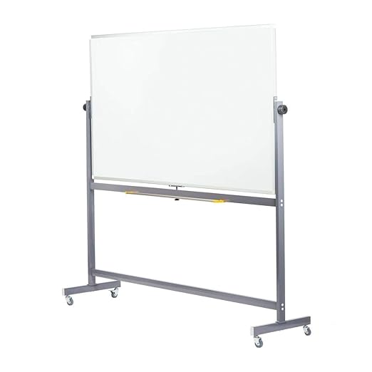 Pearington Dry Erase Markers Magnetic White Board- Mobile and Reversible with Aluminum Frame, 72" W x 40" H- for Classroom, Home, or Office Presentations or Study Notes