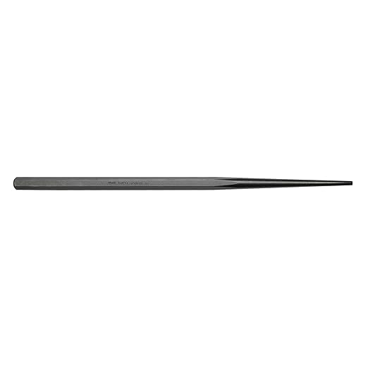 Mayhew Tools 22009 Line-Up Punch, 1/4" x 18", Black Oxide Finish
