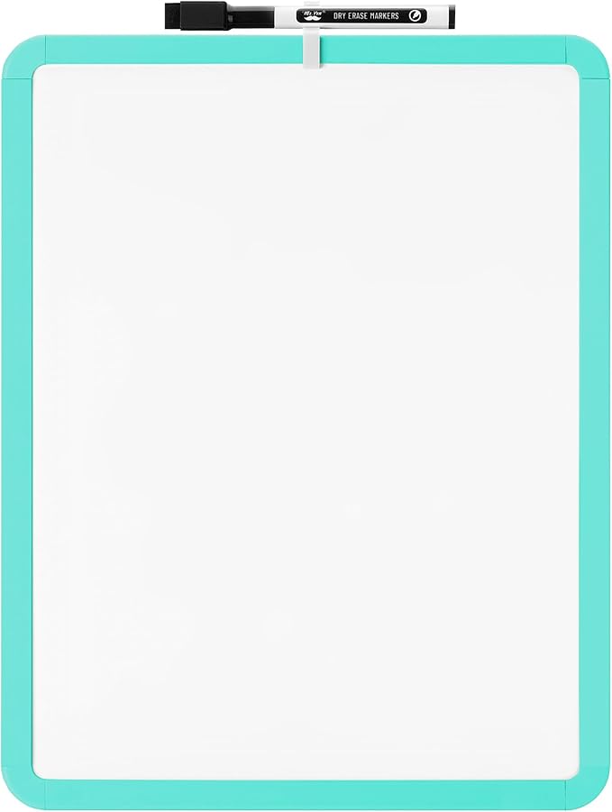 Mr. Pen- Dry Erase Board, 14” x 11” with a Black Dry Erase Marker, Small Mini White Board for Students