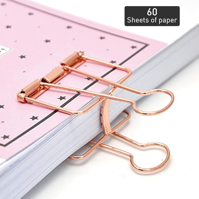 Small Binder Clips, 36 Pack, 3/4 Inch, Standard 19mm, Hollow Out Black, Capacity 0.31 Inch, Fold Clamp, Wire Clip, Paper Clips, Office Clips, School & Home Use