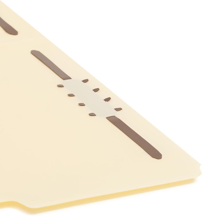 Smead Poly Fastener Folder, 2 Fasteners, 1/3-Cut Tab, Letter Size, Manila, Plastic Folders with Fasteners, 48 Count (10545)