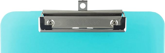Trade Quest Plastic Clipboard Opaque Color Letter Size Low Profile Clip (Pack of 6) (Turquoise)