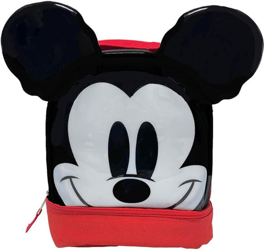Disney Mickey Mouse Lunchbox For Kids - Officially Licensed - Mickey Mouse Lunch Box Insulated Tote Lumch Bag for Back to School and Travel - Gift Lover Enthusiast Fan Boy Girl