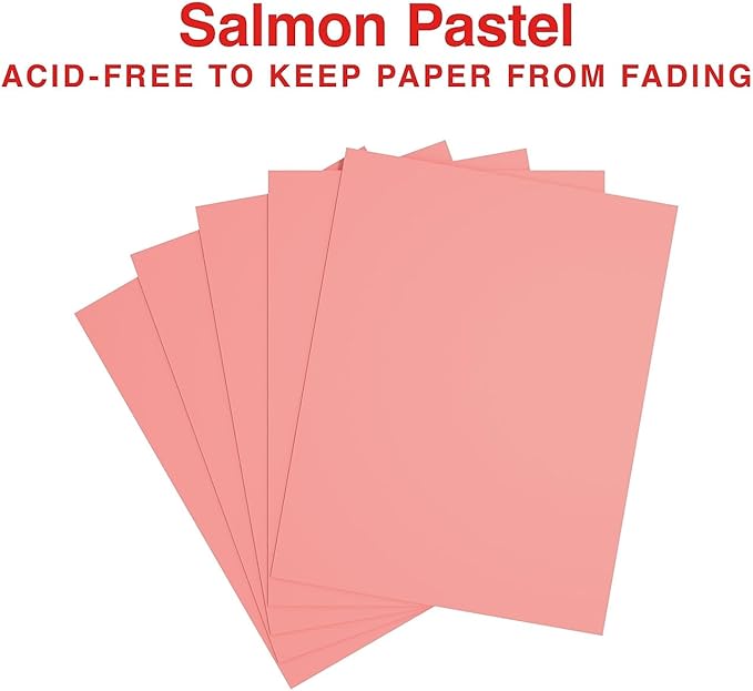 Staples Pastel Recycled Copy Paper - 8.5x11, Salmon, 20 lbs, 500 Sheets, Bright, Acid-Free, Multipurpose Ream