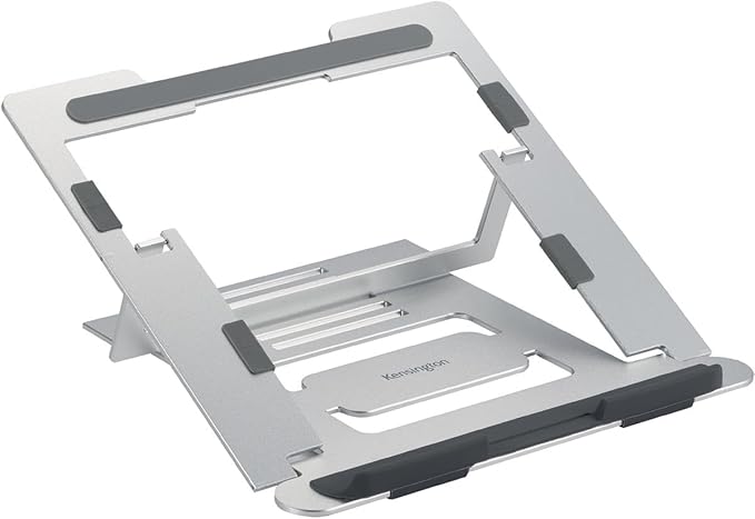 Kensington Easy Riser K50417WW Laptop Stand, Height-Adjustable and Foldable Aluminium Notebook Stand, for Screens up to 16 Inches, Ideal for Travel, Silver
