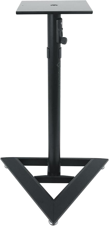 Rockville RSM3 Studio Monitor Bookshelf Speaker Stands, 60 lbs Capacity, Sturdy Beveled Base, Push-Button & Pneumatic Height Adjustment, Anti-Vibration Foam, Cable Management, for Home & Studio Audio