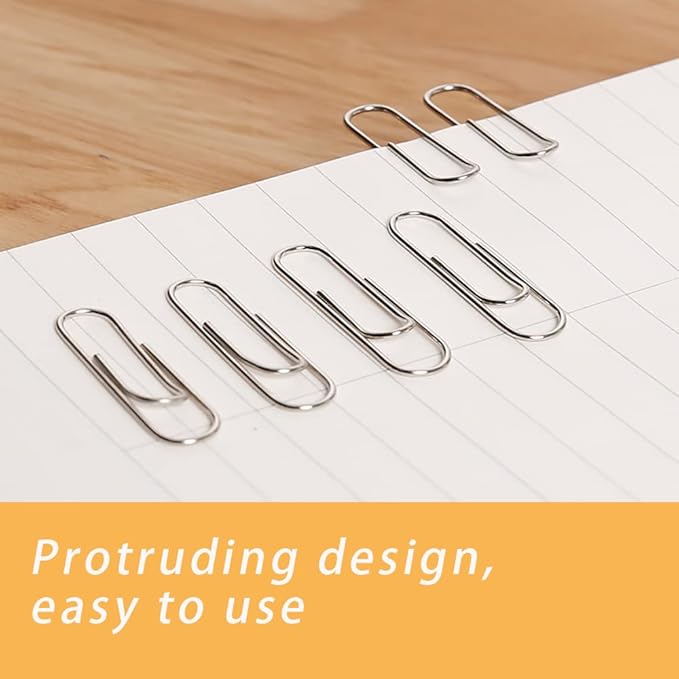 220pcs Silver Paper Clips, Medium and Jumbo Size (1.3 inch & 2 inch) Office Paperclips - with Storage Box in Each Size for Easy Storage