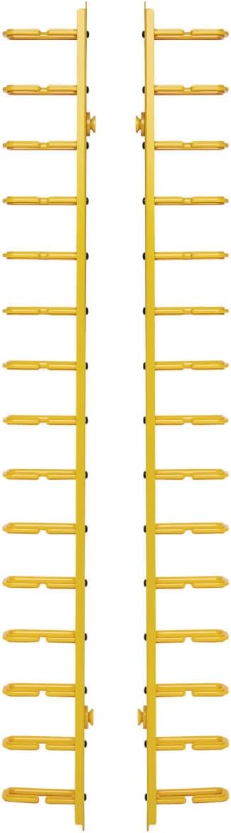 Tripp Lite Horizontal Server Rack Cable Manager, Flexible Rings, High-Visibility Yellow Steel, 1U Rack-Mount, Standard 19-Inch, 2-Year Warranty (SRCABLERING1UFC)