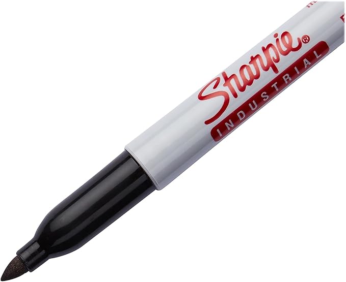 Sharpie 13763PP Industrial Fine Point Permanent Marker Withstand Up To 500F Designed for Industrial and Laboratory Users Black Color 1 Blister with 3 Markers