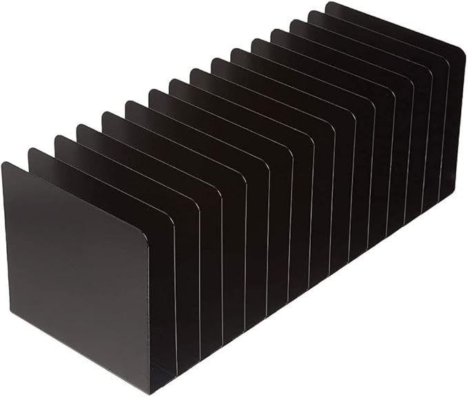 MMF Industries STEELMASTER Desk File Organizer | 15 Compartments | Scratch & Chip-Resistant Finish | Durable Steel Construction | Vertical File Organizer