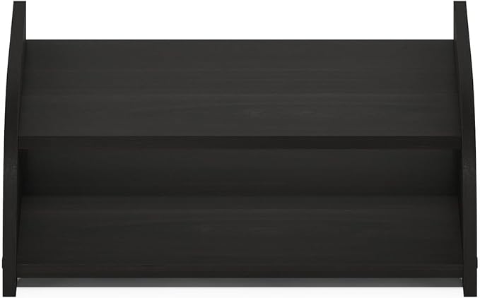 Furinno Classic Desk Organizers and Accessories, 2-Tier Monitor Riser, Office Organization, Desk Top Book Shelf, for Office Supplies, Desk Accessories, Espresso