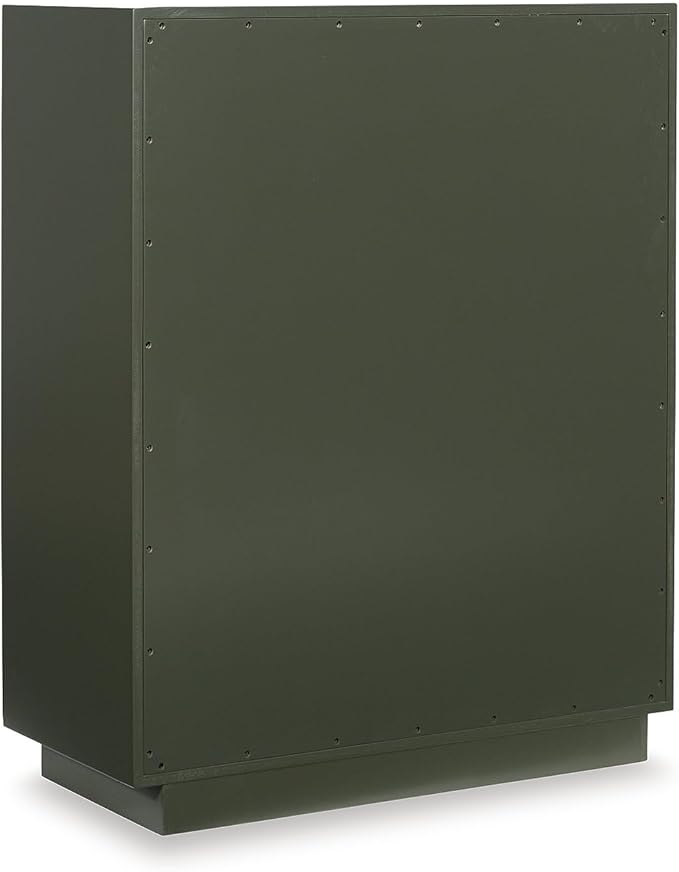 Signature Design by Ashley Geirwood Contemporary Accent Cabinet with Shelf and Geometric Pattern, Green
