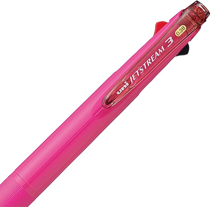 Uni Ballpoint Pen Jetstream 3 Color Black, Red, Blue Ink 0.38mm, Rose Pink (SXE340038.66)