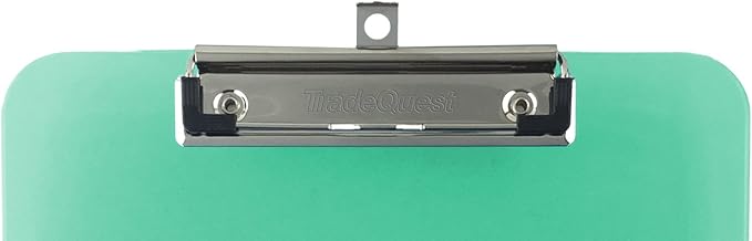 Trade Quest Plastic Clipboard Opaque Color Letter Size Low Profile Clip (Pack of 6) (Sea Green)