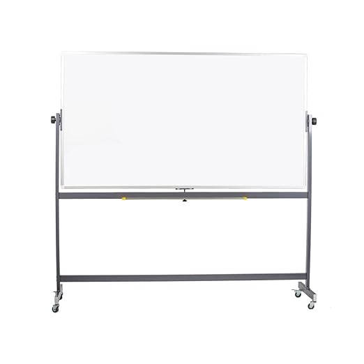 Pearington Dry Erase Markers Magnetic White Board- Mobile and Reversible with Aluminum Frame, 72" W x 40" H- for Classroom, Home, or Office Presentations or Study Notes