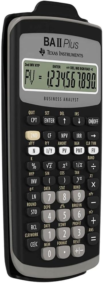 Texas Instruments IIBAPL/TBL/3E2 Advanced Financial Calculator BAII Plus