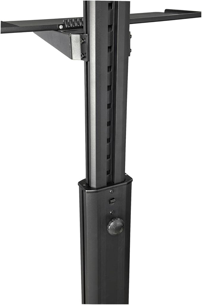 StarTech.com Mobile Workstation Cart with Monitor Mount, CPU/PC Holder, Keyboard Tray - Ergonomic Height Adjustable Desktop Cart - Rolling Mobile Standing Workstation on Wheels (WKSTNCART)