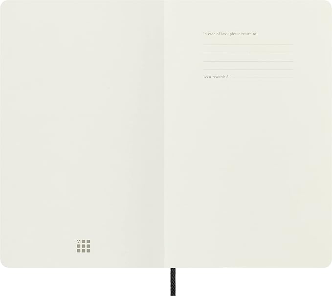 "Moleskine Classic Notebook, Soft Cover, Large (5"" x 825"") Ruled/Lined, Black, 192 pages" (S07162)