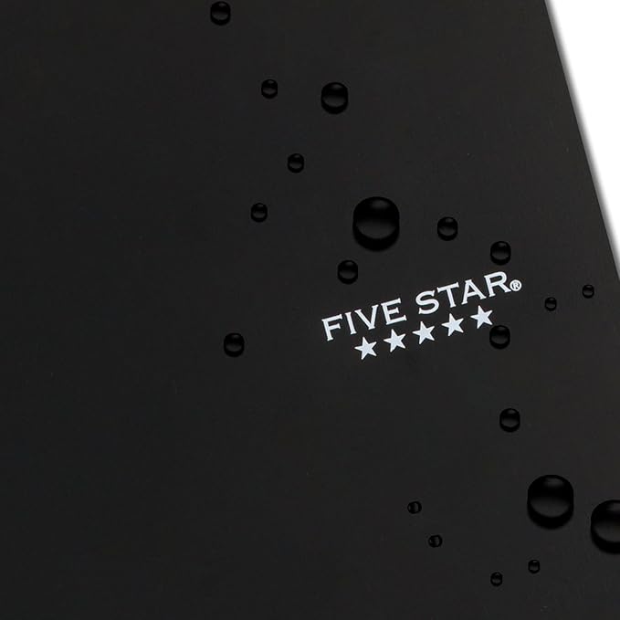 Five Star Spiral Notebook + Study App, 3 Subject, Wide Ruled Paper, 8" x 10-1/2", 150 Sheets, Black (73094) (Pack of 2)