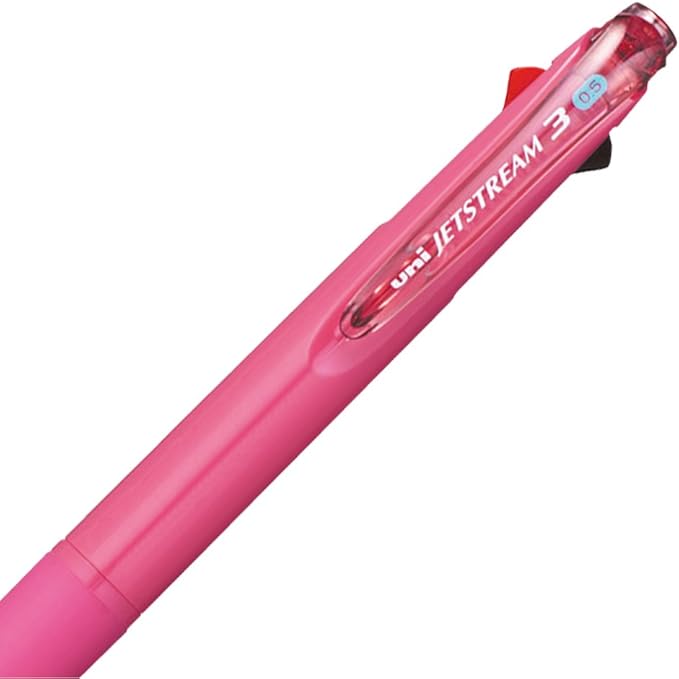 Uni Ballpoint Pen Jetstream 3 Color Black, Red, Blue Ink 0.5mm, Rose Pink (SXE340005.66)