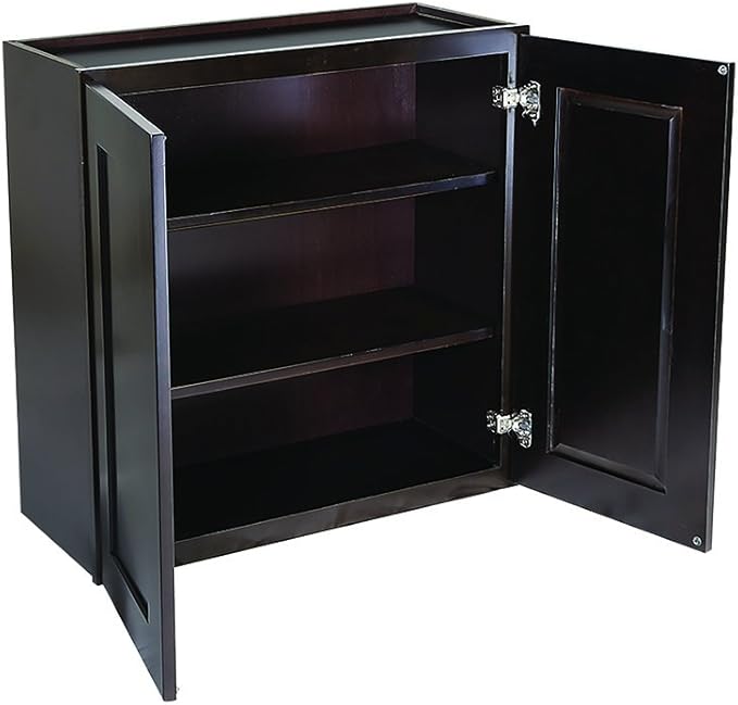 Design House Brookings Shaker Unassembled Wall Kitchen Cabinet W3030, 30 W x 12 D x 30 H, Brown, Solid Wood, Design House, 562330