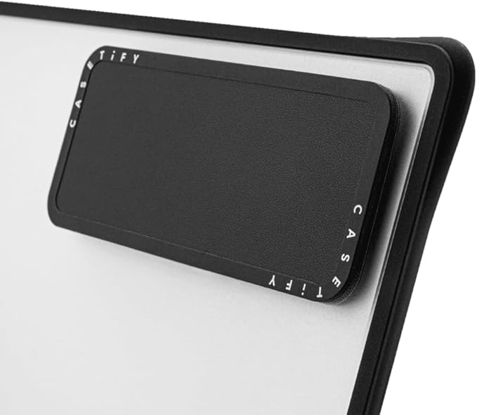 CASETiFY Snappy Laptop Phone Mount [Compatible with Magsafe] - Professional Overthinker - Black/Beige