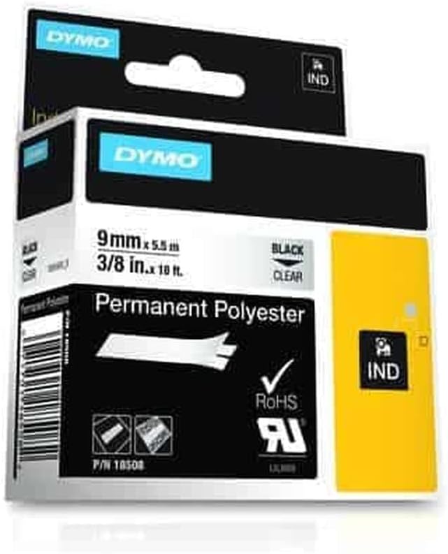 DYMO 3/8" Clear Permanent Pol